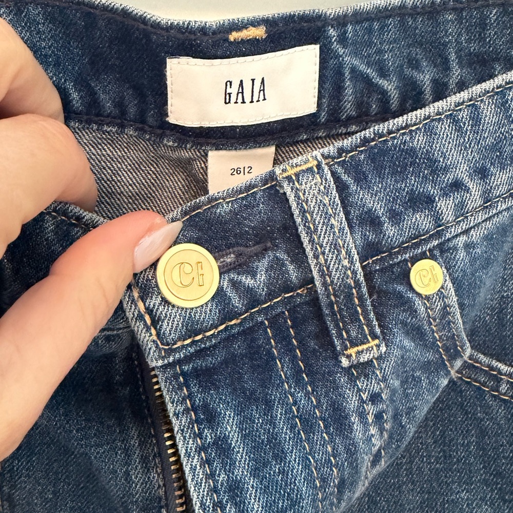 Cult Gaia x Gap Women's wide-Leg Dark Blue Jeans - Picture 2 of 6